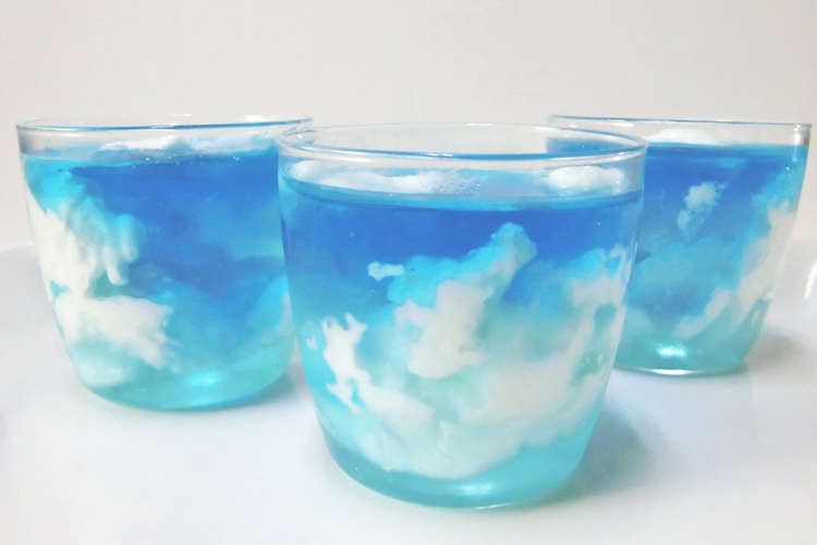 青空ゼリー ふわふわ入道雲ギモーヴ レシピ 作り方 By Minly3 クックパッド 簡単おいしいみんなのレシピが360万品