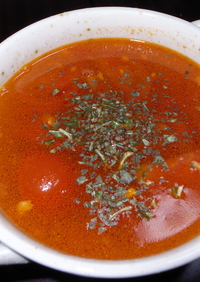 トマトとベーコンの簡単スープ