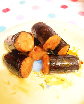 お弁当に!ウインナーの簡単海苔照り焼き☆