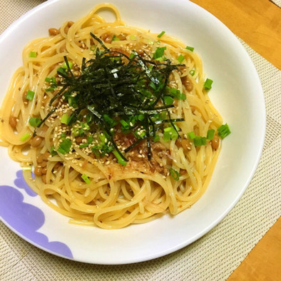 あの調味料がポイント☆納豆スパゲティの写真