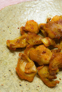 【調理】油ハネしないカレー味鶏皮チップス