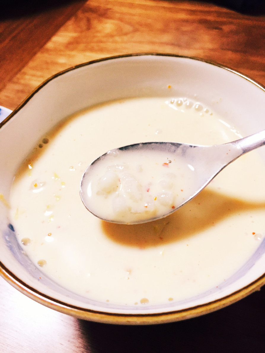 もち麦入り 豆乳キムチスープの画像
