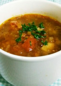 ⅲレンズ豆のトマトスープ