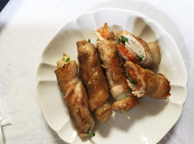 豚肉の野菜巻き
