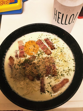 サッポロ一番しおラーメン カルボナーラ