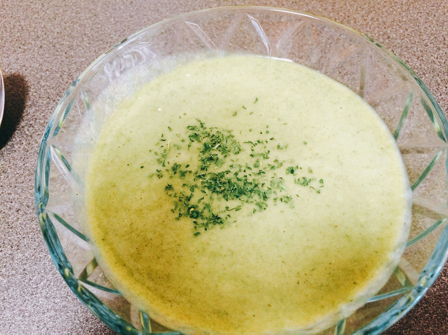 小松菜の冷たいポタージュスープの画像