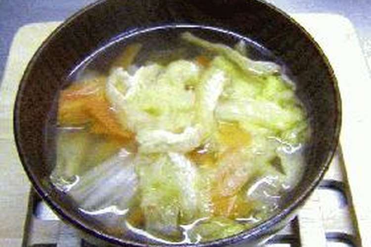 白菜と油揚げの煮物兼お吸い物 レシピ 作り方 By Poohkiti クックパッド