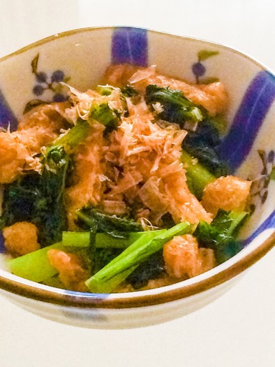 めんつゆで簡単♥️小松菜と油揚げのお浸しの写真
