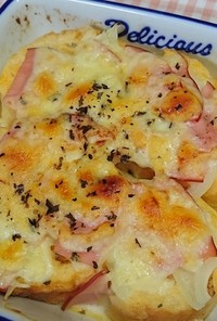 ピザ風ハチミツフレンチトースト