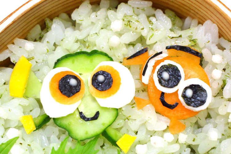 胡瓜ドリー 人参ニモ 簡単キャラ弁 レシピ 作り方 By Kayoko クックパッド 簡単おいしいみんなのレシピが365万品