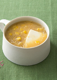 豆腐とクリームコーンのスープ