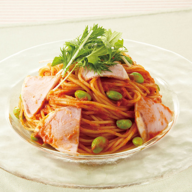 枝豆とハムの冷製トマトパスタ レシピ 作り方 By ライフ クックパッド