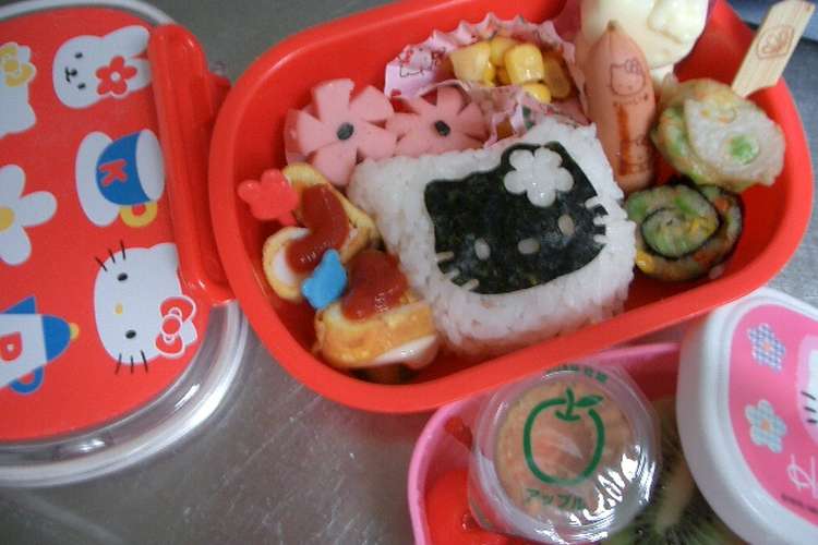 ハローキティちゃんお弁当 レシピ 作り方 By 手作り123 クックパッド 簡単おいしいみんなのレシピが353万品