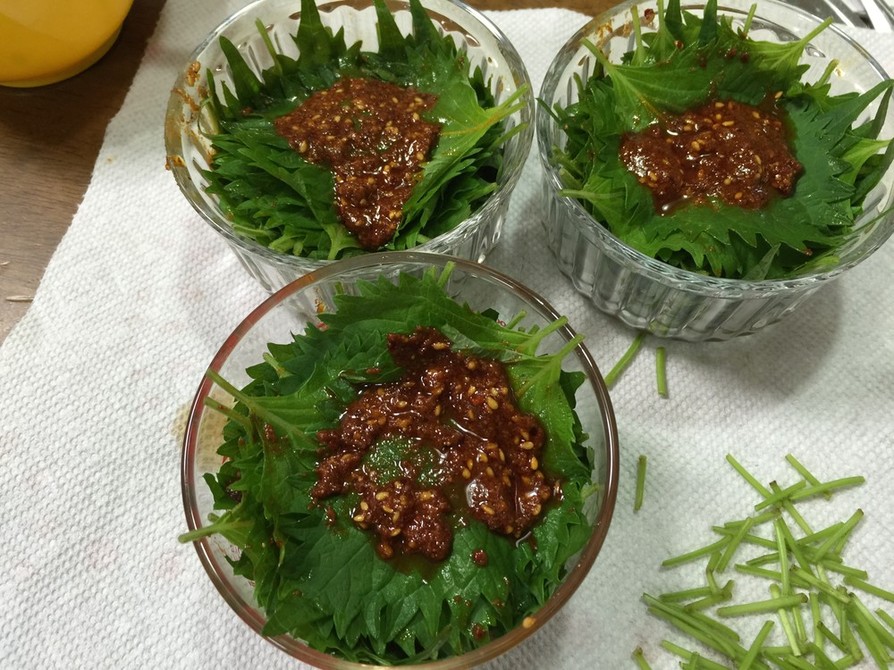 大葉の醬油漬け韓国風の画像