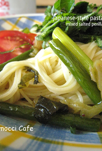塩大葉と高菜の和風カッペリーニ