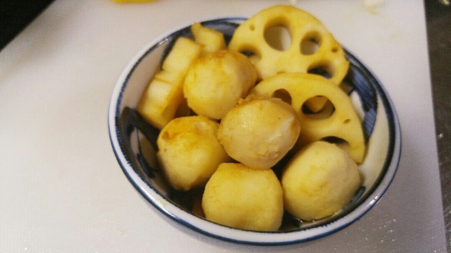 フライパンde里芋と蓮根の煮物の画像