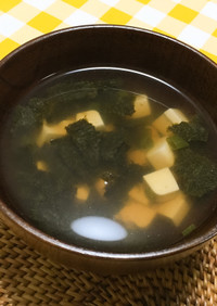海苔と豆腐のエスニックスープ