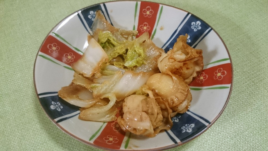 白菜とホタテ貝の炒めものの画像
