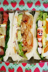 サンドイッチ弁当♡♡