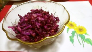 色鮮やか☆紫キャベツの酢の物♪の画像