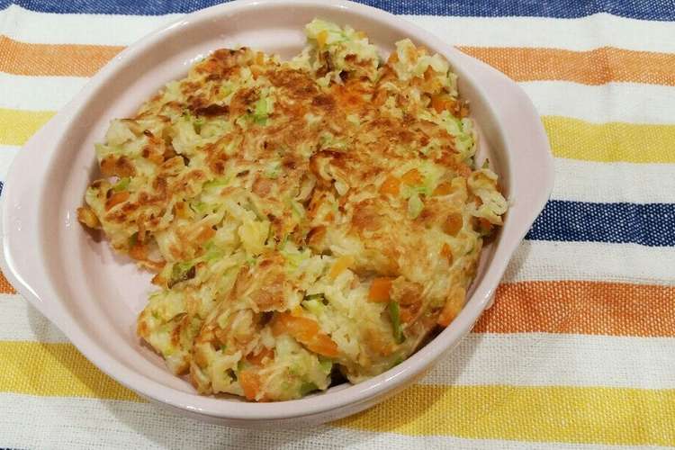 一歳ご飯 そうめんのお好み焼き風 レシピ 作り方 By コタママ クックパッド