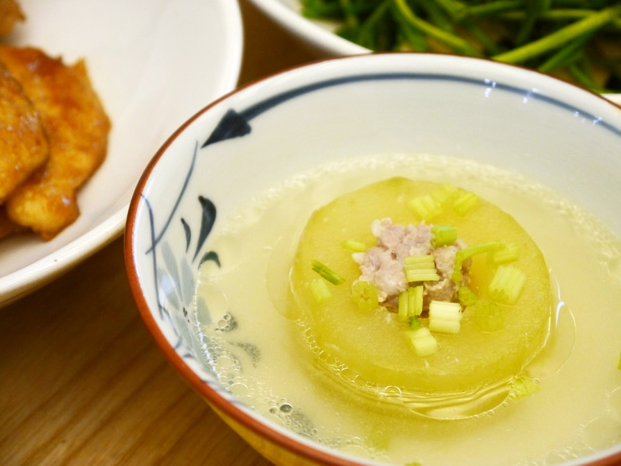 台湾☆大黄瓜の挽き肉詰めスープの画像