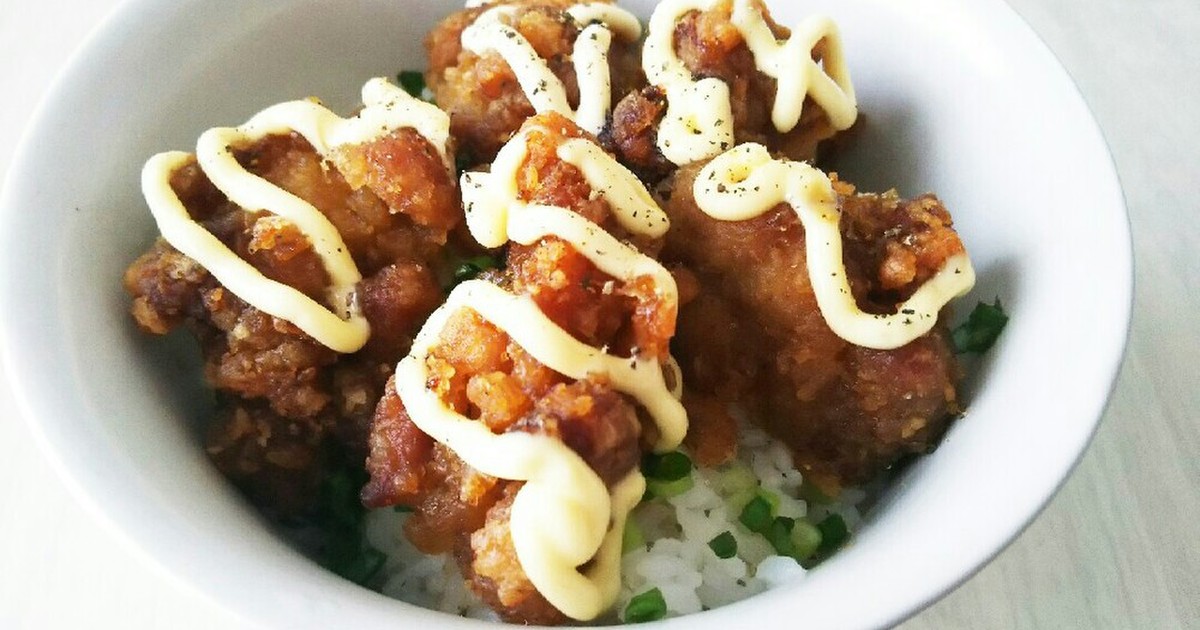 昨日の残り物がお手軽 唐揚げ丼 超簡単 レシピ 作り方 By アッコさんのレシピ クックパッド 簡単おいしいみんなのレシピが352万品
