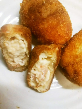ロールパンDE海老クリームピロシキ♪