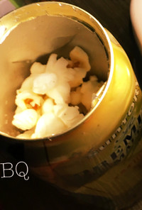 BBQ☆【簡単】空き缶でポップコーンを♪