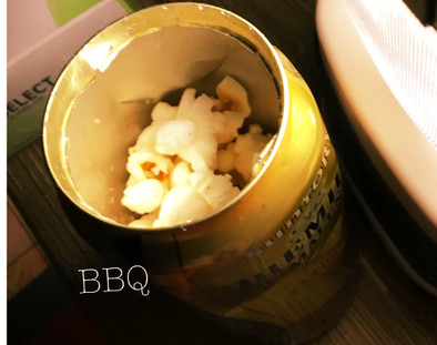 BBQ☆【簡単】空き缶でポップコーンを♪の写真