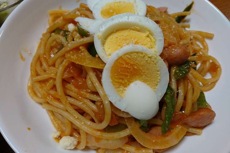 フライパン一つで極太ナポリタンスパゲティ レシピ 作り方 By Mi Mi クックパッド
