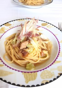 フライパンひとつで♪梅干しとツナのパスタ