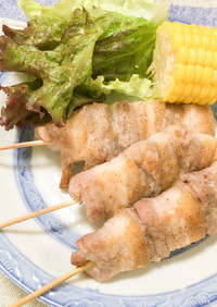 もちぶた 豚バラ串 魚焼きグリルver