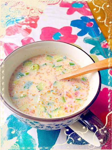 激ウマ☆簡単♡冷たい豆乳サラダスープの写真