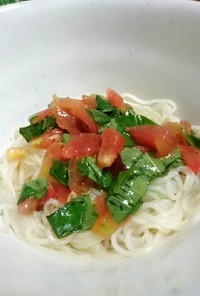 素麺de冷製トマト