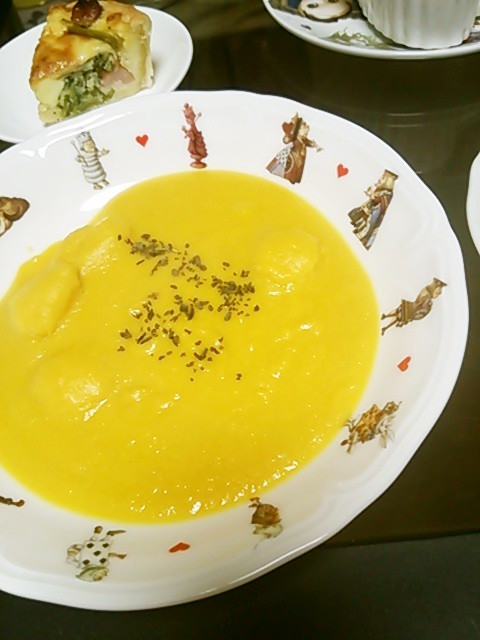 濃厚☆かぼちゃスープ(ニョッキ入り)の画像