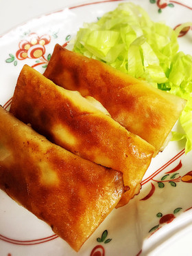 美味い!簡単!梅しそチーズ春巻き