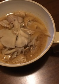キムチ鍋の素で、ピリ辛味噌スープ♡