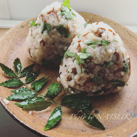 簡単!美味♪ちりめん山椒×16穀おにぎり
