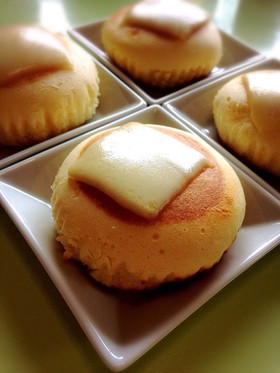 材料2つ!簡単!Wチーズ蒸しケーキ