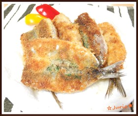 イワシ・アジ★さっくり梅肉チーズフライ♪