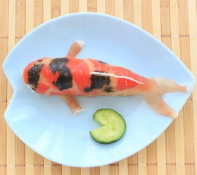 生ハム錦鯉★ニシキゴイ★サラダ&おにぎり