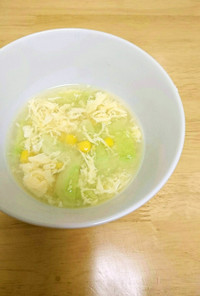 コーンと夏瓜のスープ