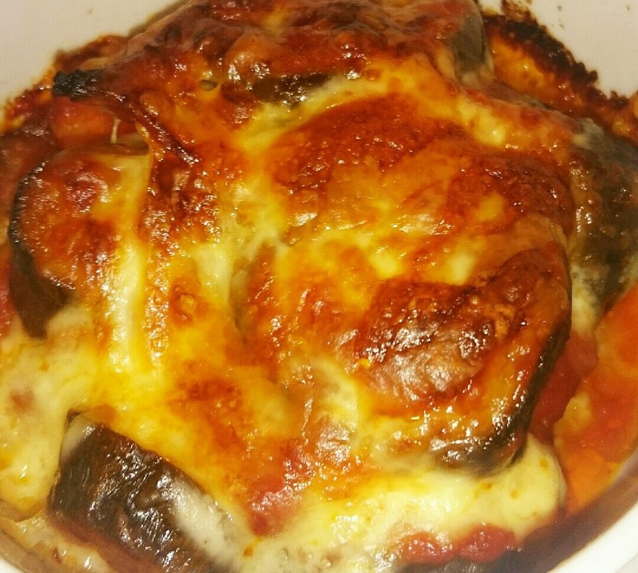 なすベーコンのトマトソース☆チーズ焼きの画像