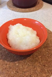 離乳食　お鍋で米から作るお粥(5倍粥）