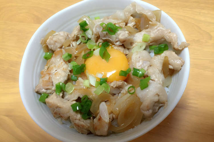 簡単 塩ポン酢豚丼 レシピ 作り方 By ゆ0713 クックパッド 簡単おいしいみんなのレシピが350万品