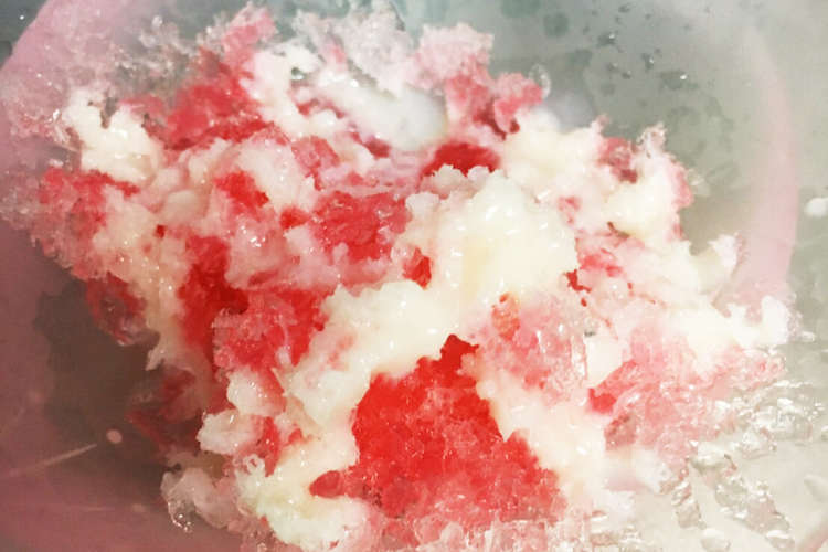 夏にぴったり ふわふわかき氷 いちご編 レシピ 作り方 By シュークリーム 心愛 クックパッド 簡単おいしいみんなのレシピが352万品