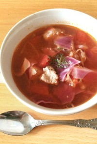 トマトサラダリメイク☆ずぼら朝スープ