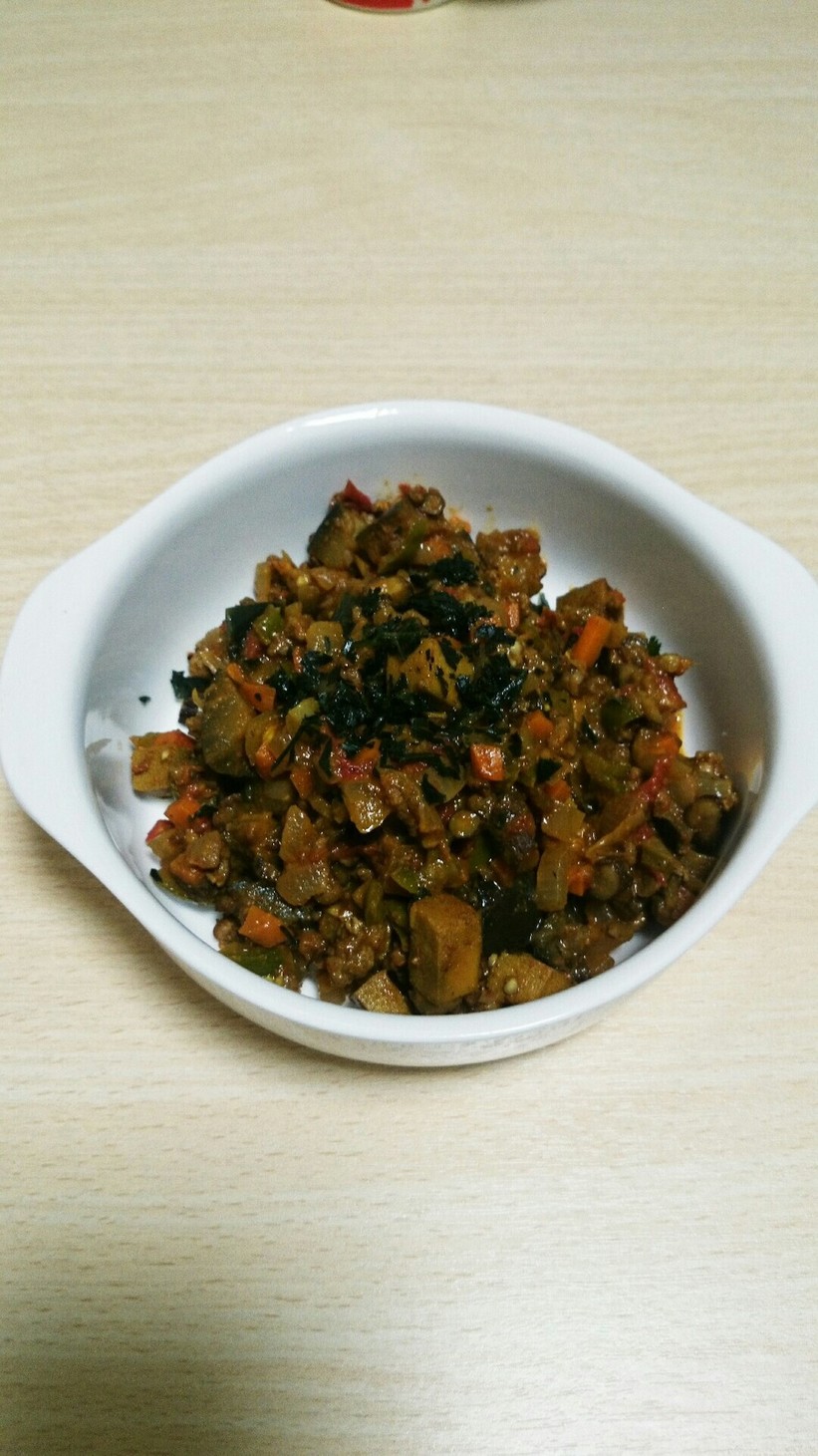 高野豆腐とごぼうの和風カレーの画像