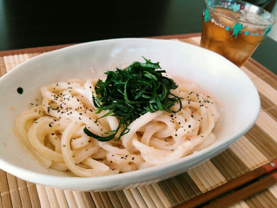 洗い物は食器だけ❢冷凍うどんで鱈子うどんの画像